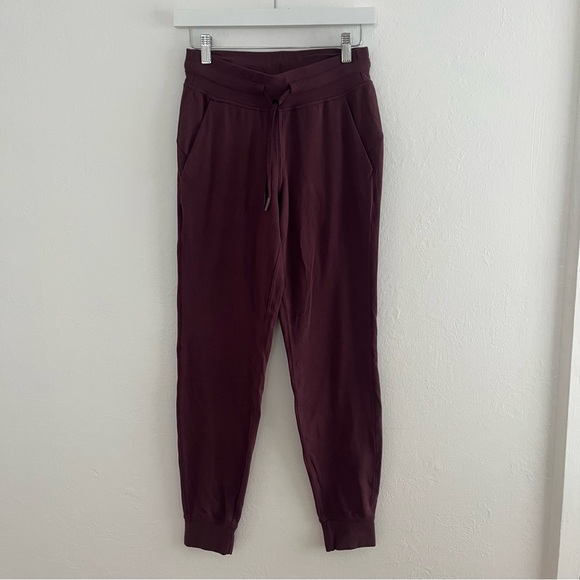 Lululemon Ready to Rulu Burgundy Jogger Lounge Pants Size 4 Soft Stretch Dance - Picture 3 of 11